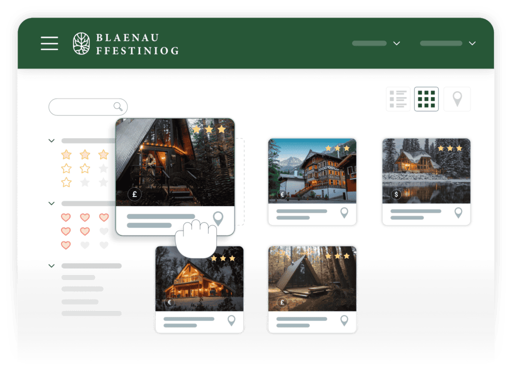 A multi-property vacation rental website design example